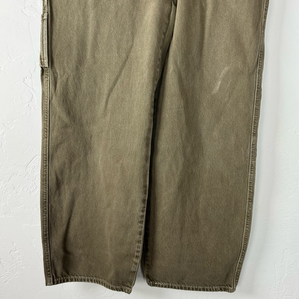Levis Premium Jeans Denim Pants Dad Utility Cargo Carpenter Khaki Brown Cotton - Picture 3 of 11